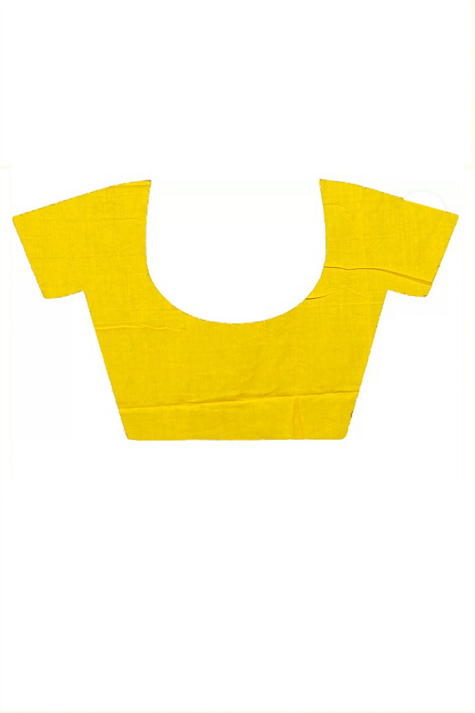 Yellow Cotton Blended Paraya Embroidery Handloom saree (304)